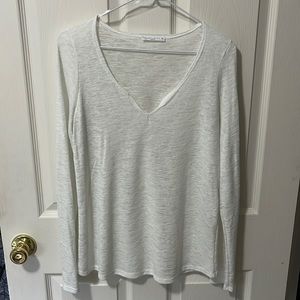 Wasabi & Mint White Long Sleeve Fancy Neck